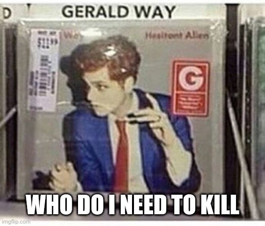 ((((Are You F-ing Stupid?)))) | WHO DO I NEED TO KILL | image tagged in gerard way not gerald | made w/ Imgflip meme maker