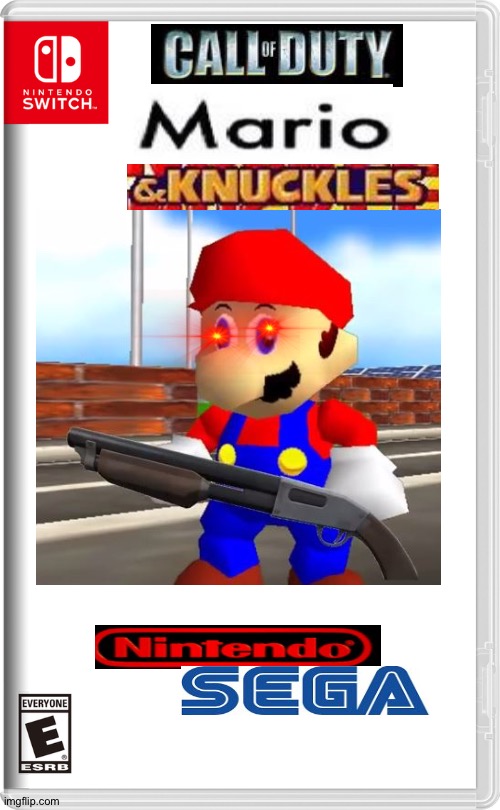 Call Of Duty Mario And Knuckles | image tagged in nintendo switch,mario,knuckles,call of duty,sega,sonic | made w/ Imgflip meme maker