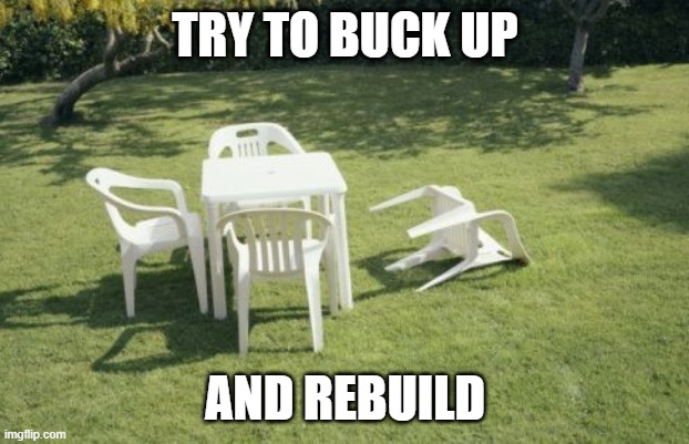 We Will Rebuild Meme | TRY TO BUCK UP AND REBUILD | image tagged in memes,we will rebuild | made w/ Imgflip meme maker