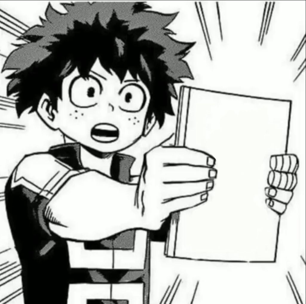 Deku sharing notes Blank Meme Template