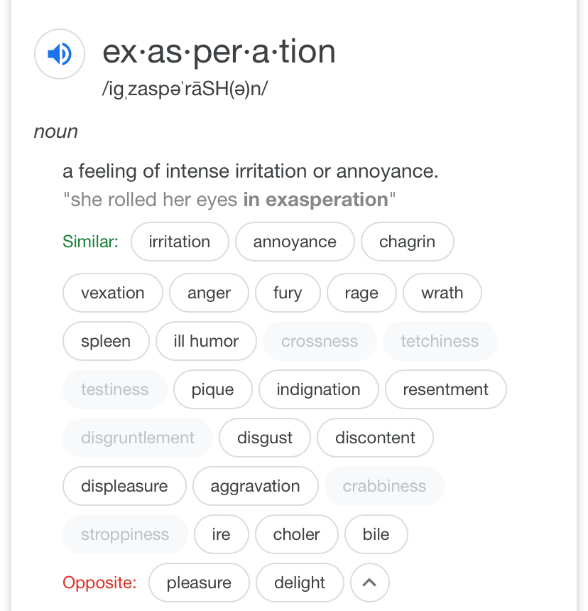 Exasperation definition Blank Meme Template