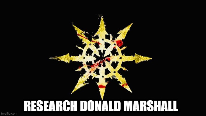 RESEARCH DONALD MARSHALL | image tagged in illuminati | made w/ Imgflip meme maker