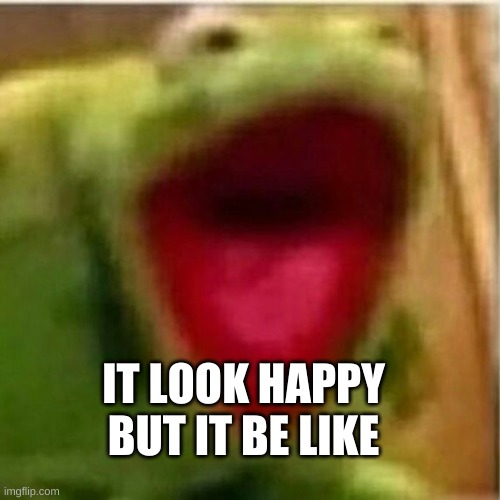 AHHHHHHHHHHHHH | IT LOOK HAPPY BUT IT BE LIKE | image tagged in ahhhhhhhhhhhhh | made w/ Imgflip meme maker