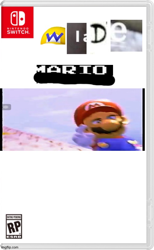 Wide Mario | image tagged in nintendo switch cartridge case,mario,wide putin,super mario bros,nintendo,random | made w/ Imgflip meme maker