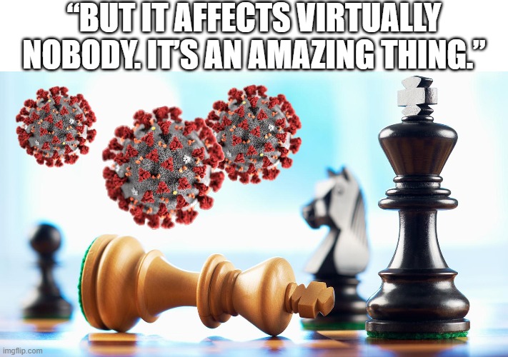 COVID TRUMP QUOTES | “BUT IT AFFECTS VIRTUALLY NOBODY. IT’S AN AMAZING THING.” | image tagged in trump,virus,positive,liar,check mate,but it affects virtually nobody | made w/ Imgflip meme maker