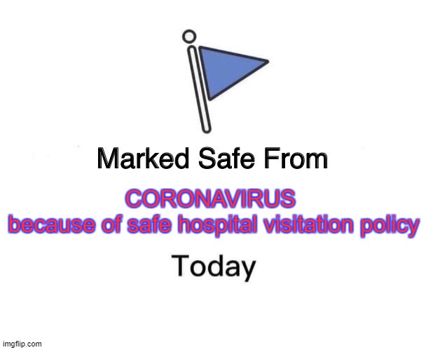 Marked Safe From Meme | CORONAVIRUS 
because of safe hospital visitation policy | image tagged in memes,marked safe from | made w/ Imgflip meme maker