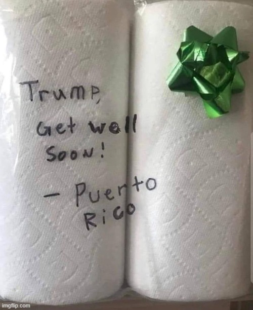 nono purto rico u cant do that ur not even amaerica maga | image tagged in paper towels,get well soon,repost,maga,america,puerto rico | made w/ Imgflip meme maker