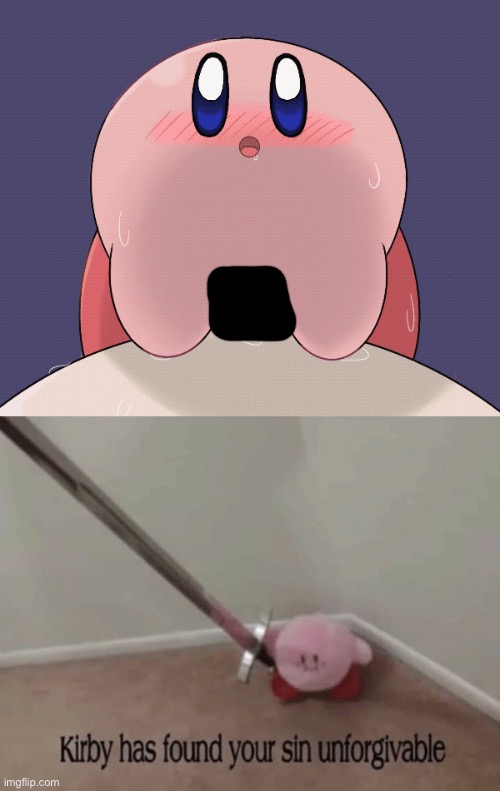 excuse me wtf | image tagged in kirby has found your sin unforgivable | made w/ Imgflip meme maker