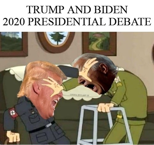 High Quality Trump And Biden 2020 Presidential Debate Blank Meme Template