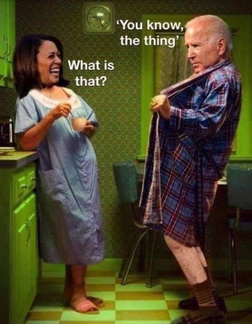 You know, 'the thing' | image tagged in flasher,creepy joe biden,you know the thing,pedo joe,creepy uncle joe,joe and the hoe 2020 | made w/ Imgflip meme maker
