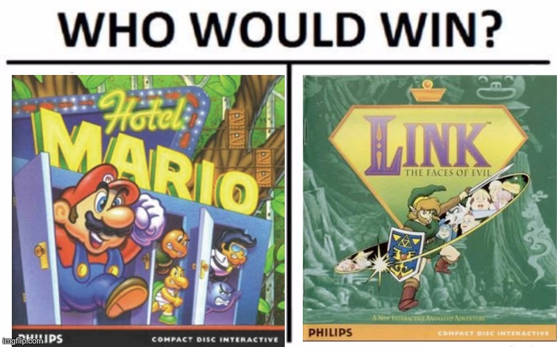Who Would Win? | image tagged in memes,who would win,the legend of zelda,mario | made w/ Imgflip meme maker