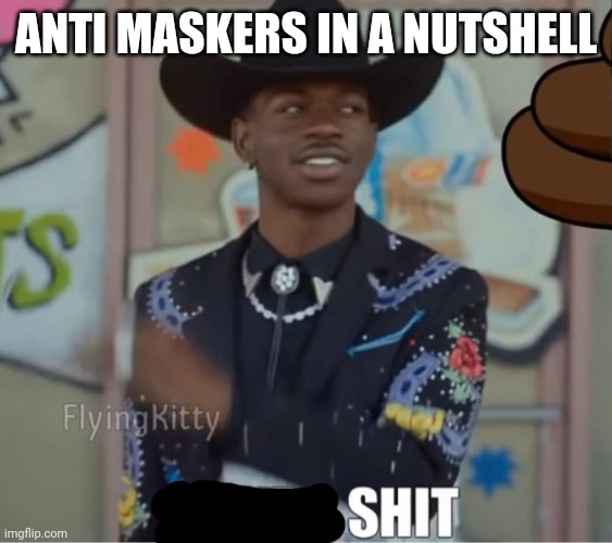 take a shit | ANTI MASKERS IN A NUTSHELL | image tagged in take a shit | made w/ Imgflip meme maker