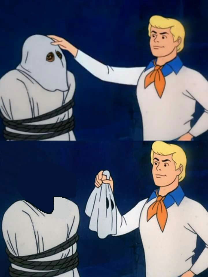 High Quality Scooby Doo Mask Reveal Blank Meme Template