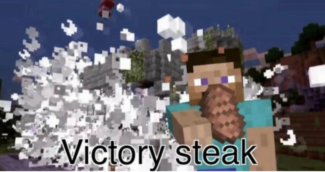 Victory steak Blank Meme Template