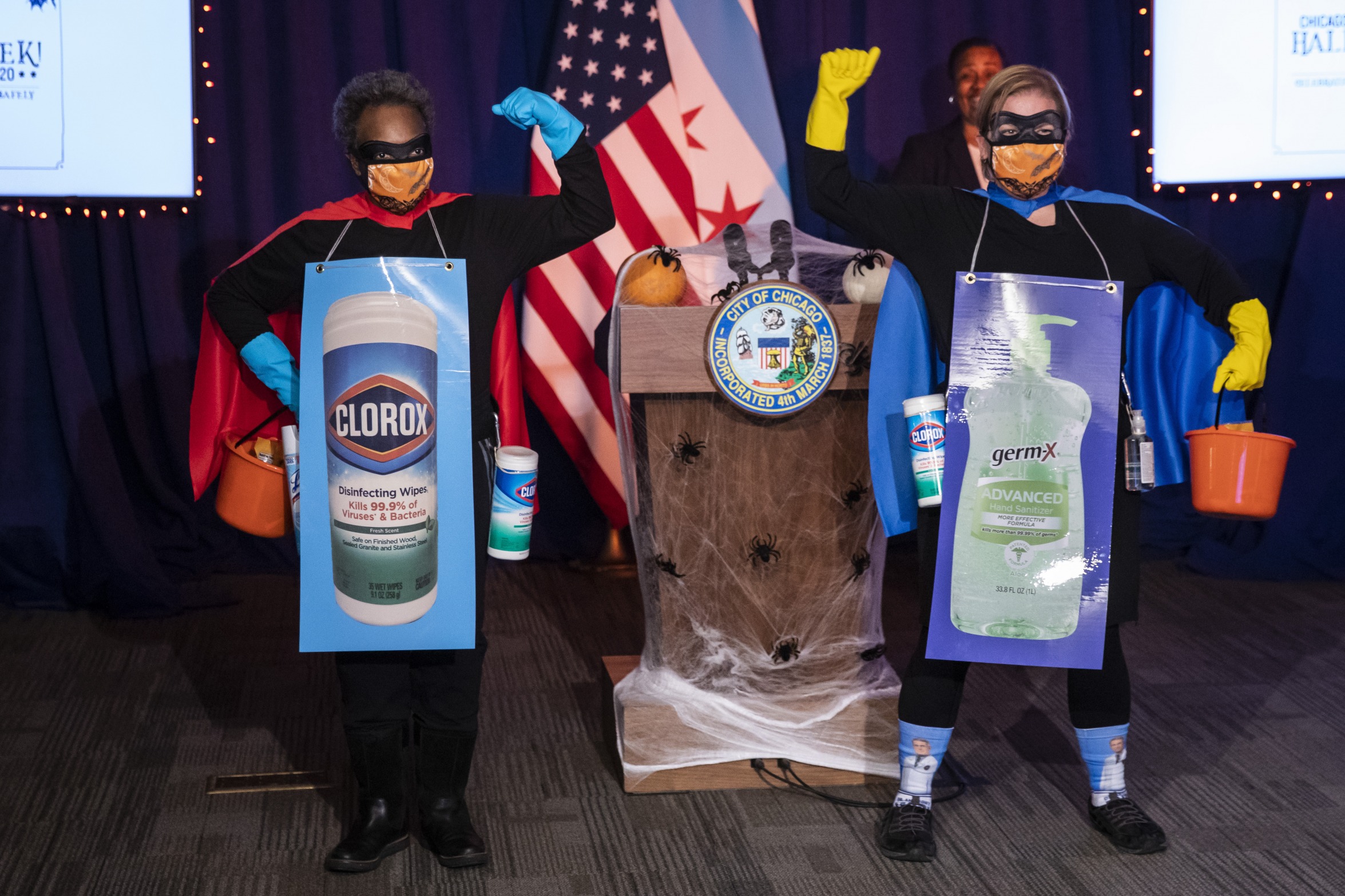 lori lightfoot clorox halloween Blank Meme Template