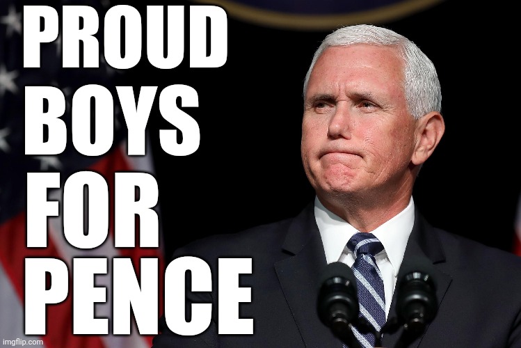 Proud Boys For Pence | PROUD; BOYS; FOR; PENCE | image tagged in mike pence | made w/ Imgflip meme maker