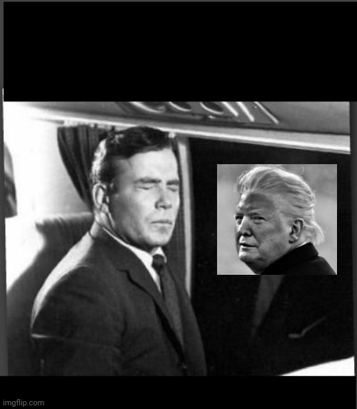 There's a Monster on the Wing! | image tagged in shatner twilight zone something on the wing,trump | made w/ Imgflip meme maker