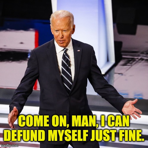 Joe Had To Have Wallace Defend Him Against Trump For The Debates | COME ON, MAN, I CAN DEFUND MYSELF JUST FINE. | image tagged in donald trump,presidential debate,joe biden,chris wallace,drstrangmeme,conservatives | made w/ Imgflip meme maker