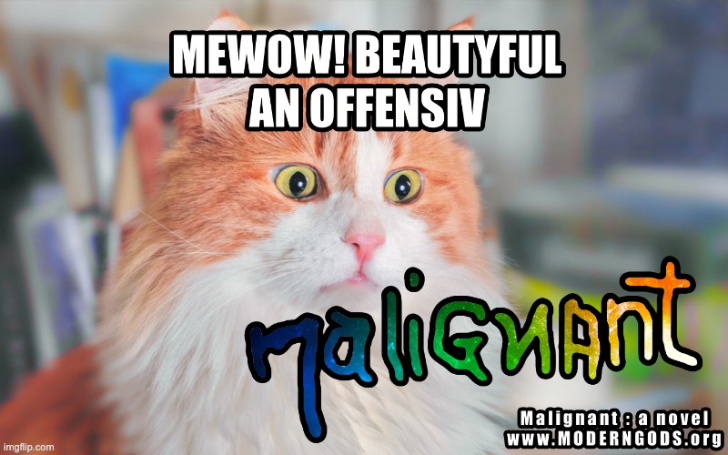 Offensv - Malignant | image tagged in offensive,beautiful,cat,wow | made w/ Imgflip meme maker