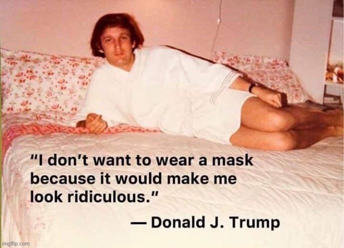 DON'T WEAR A MASK | image tagged in trump,wear a mask,covid-19,positive,look ridiculous,disease | made w/ Imgflip meme maker