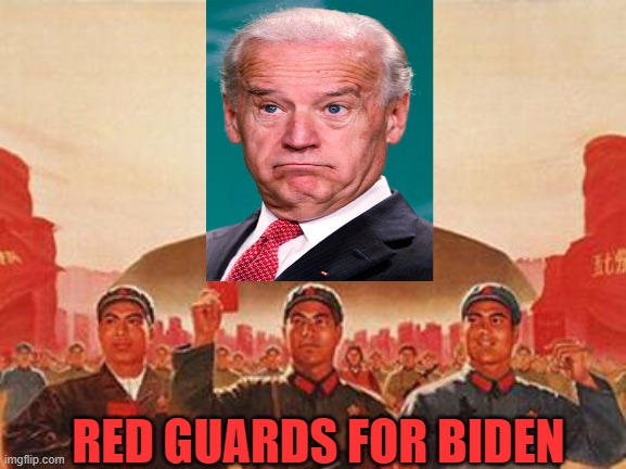 true | RED GUARDS FOR BIDEN | image tagged in democrats,communism,red china,2020 elections,joe biden | made w/ Imgflip meme maker
