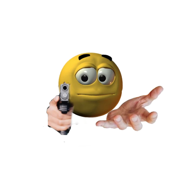 emoji with gun Blank Meme Template