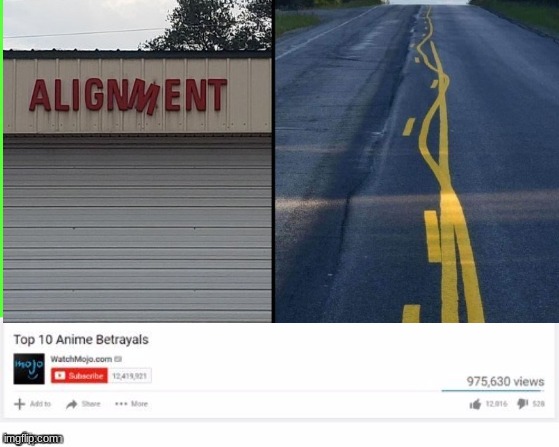 nooo what did they do to the road | image tagged in top 10 anime betrayls,you had one job | made w/ Imgflip meme maker