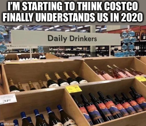 They get what we have all been going through | I’M STARTING TO THINK COSTCO FINALLY UNDERSTANDS US IN 2020 | image tagged in costco wine,covid-19,2020,2020 sucks,costco,day drinking | made w/ Imgflip meme maker