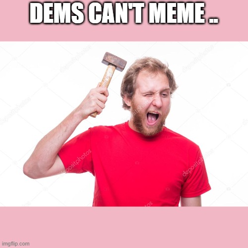 MEME | DEMS CAN'T MEME .. | image tagged in democrats | made w/ Imgflip meme maker