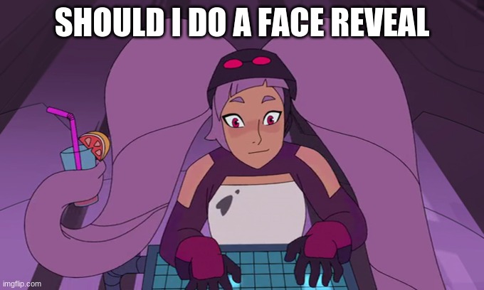 entrapta computer | SHOULD I DO A FACE REVEAL | image tagged in entrapta computer | made w/ Imgflip meme maker