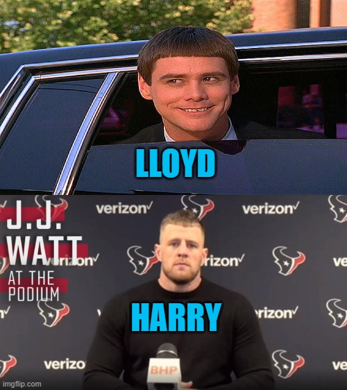 Who Sports It Better?: 'Dumb and Dumber' Edition | LLOYD; HARRY | image tagged in dumb and dumber | made w/ Imgflip meme maker