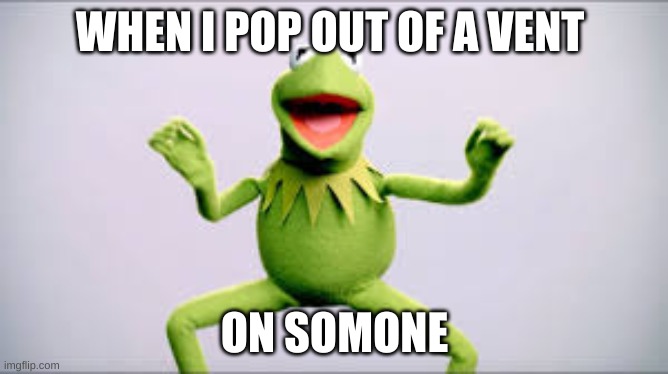 hi | WHEN I POP OUT OF A VENT; ON SOMONE | image tagged in kermit me to me | made w/ Imgflip meme maker