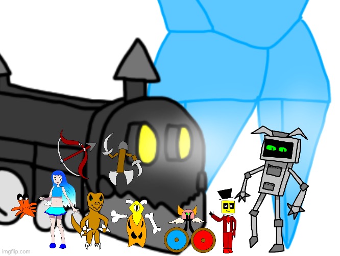 time based ocs size comp (frozetta for scale) | made w/ Imgflip meme maker
