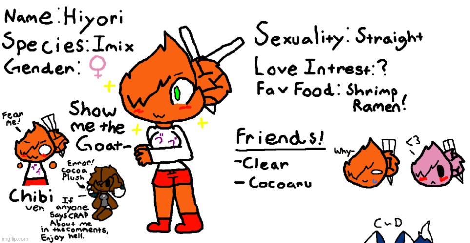 New Oc~! Hiyori! | made w/ Imgflip meme maker