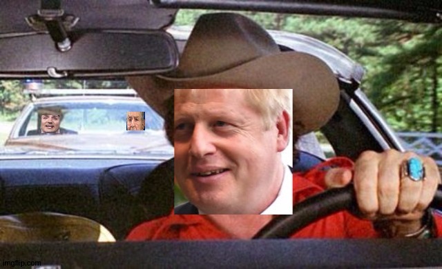 image tagged in boris goes bandit,fuck,george soros,the satanic cabal,parliament,lets go | made w/ Imgflip meme maker