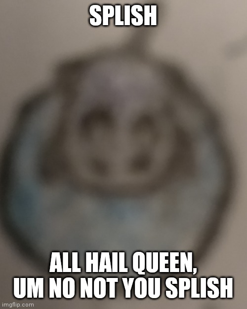 Splish's sad introduction | SPLISH; ALL HAIL QUEEN, UM NO NOT YOU SPLISH | made w/ Imgflip meme maker