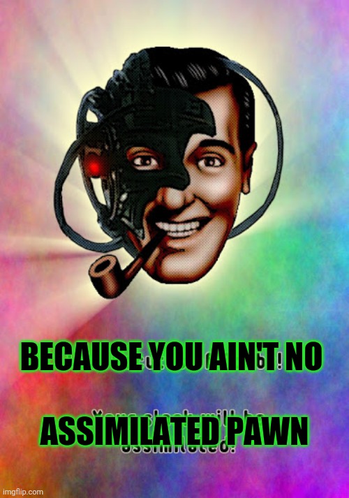ASSIMILATED PAWN BECAUSE YOU AIN'T NO | made w/ Imgflip meme maker