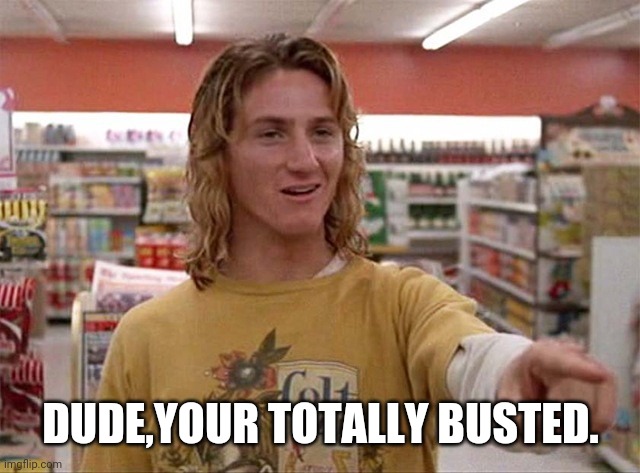 DUDE,YOUR TOTALLY BUSTED. | made w/ Imgflip meme maker