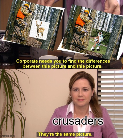 if their gonna act like animals then we can kill them like animals | crusaders | image tagged in memes,they're the same picture | made w/ Imgflip meme maker