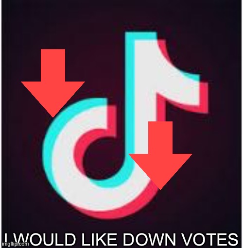 Please?????? | I WOULD LIKE DOWN VOTES | image tagged in tik tok | made w/ Imgflip meme maker