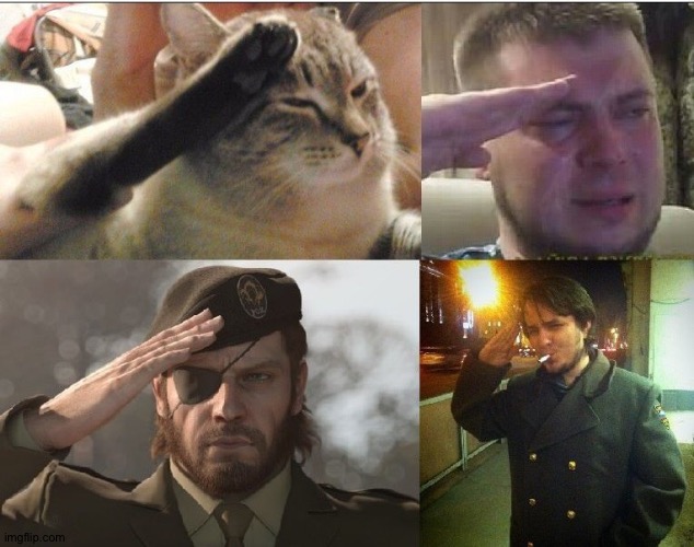 Four-Man Salute | image tagged in four-man salute | made w/ Imgflip meme maker