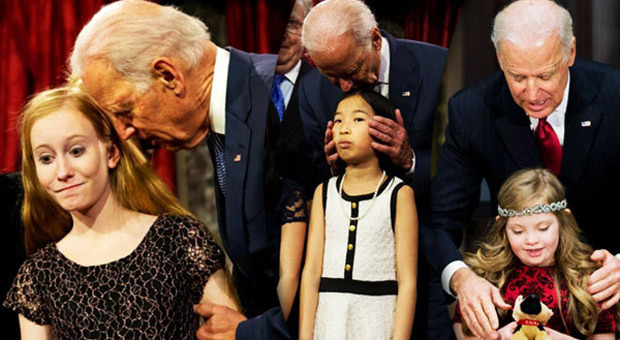 Creepy Joe Biden Sniff Blank Meme Template