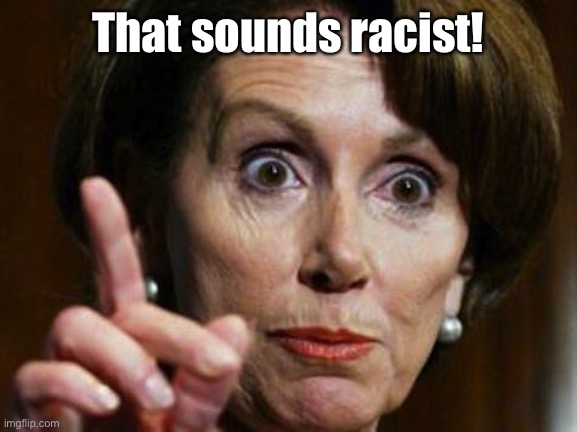 Nancy Pelosi No Spending Problem | That sounds racist! | image tagged in nancy pelosi no spending problem | made w/ Imgflip meme maker