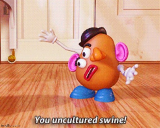 You uncultured swine | image tagged in you uncultured swine | made w/ Imgflip meme maker