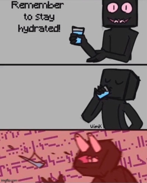 Stay Hydrated! | image tagged in comics/cartoons,enderman,minecraft | made w/ Imgflip meme maker