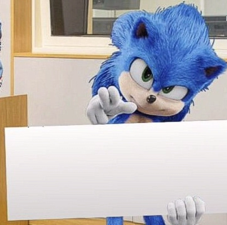 High Quality Sonic's Sign Blank Meme Template