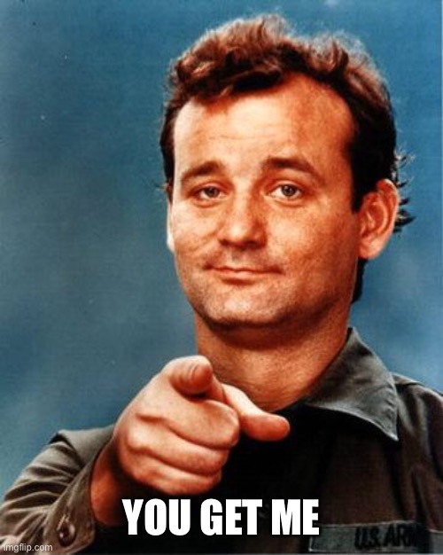 Bill Murray  | YOU GET ME | image tagged in bill murray | made w/ Imgflip meme maker