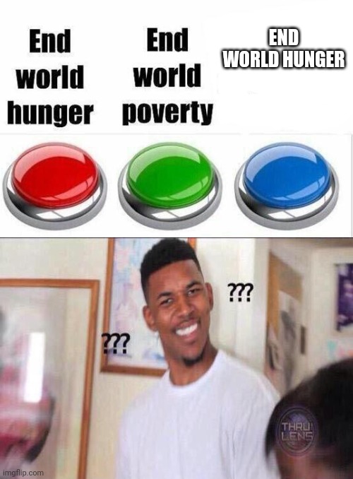 Yes | END WORLD HUNGER | image tagged in wait what | made w/ Imgflip meme maker