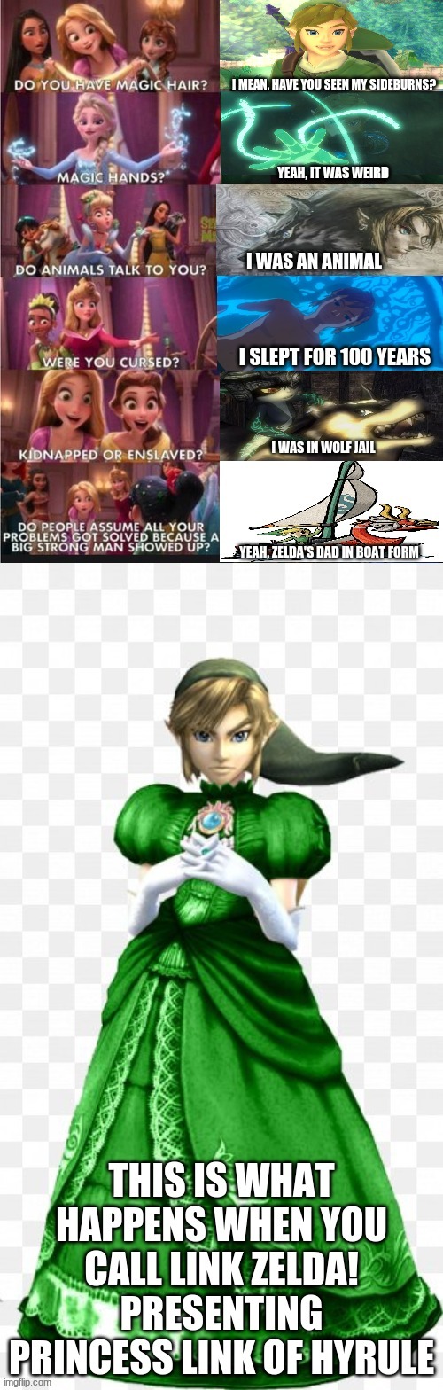 This is what happens when you call Link, Zelda | image tagged in the legend of zelda,this is what happens when you call link zelda | made w/ Imgflip meme maker