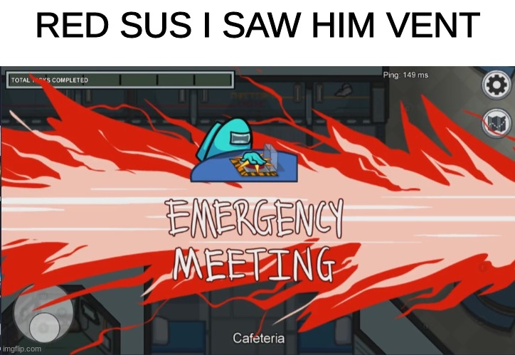 RED SUS I SAW HIM VENT | image tagged in blank white template | made w/ Imgflip meme maker